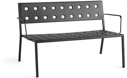 HAY Balcony Lounge Bänk med Armstöd Antracit