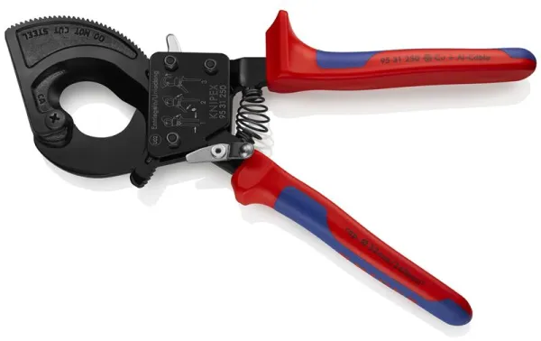Knipex Kabelsax (Ratsprincip) svart lackerad, med flerkomponentshandtag 250 mm