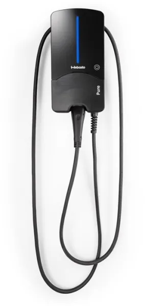 Webasto Pure Laddbox 22 kW Type 2 Black Edition med 4,5 m kabel - Integrerad Typ B jordfelsbrytare
