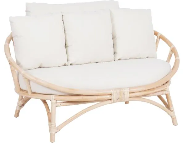 Muscat 2 pers. loungesofa vit 127x102x70cm