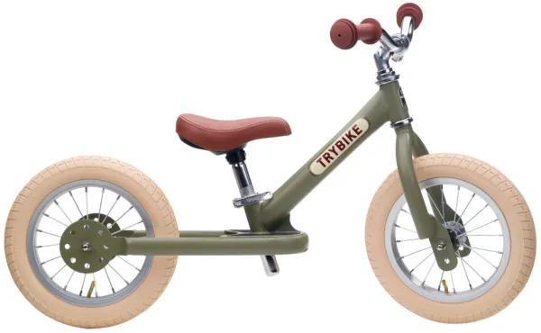 Balanscykel, 2-hjulig, Vintage grön