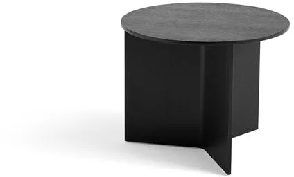 HAY Slit Wood Soffbord Rund Ø45 Svart