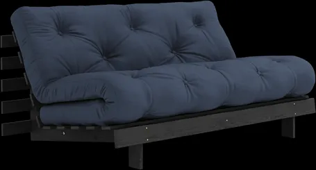 Karup Design Roots Bäddsoffa med Roots Madrass 160x200 Marin/Svartlackerad